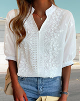 Samantha | Women V Neck Puff Sleeve Blouse | The Bellemont Sisters Australia