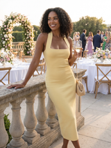 Sabre | Halter Neck Fitted Silhouette Midi Dress | The Bellemont Sisters Australia