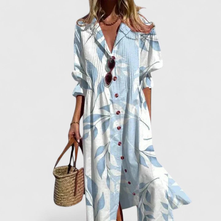 Viona | Elegant Boho Dress – Skyblue | The Bellemont Sisters Australia