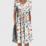 Olyverrah | Elegant Dress – Red Floral | The Bellemont Sisters Australia