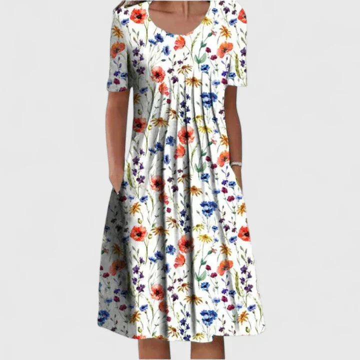 Olyverrah | Elegant Dress – Red Floral | The Bellemont Sisters Australia