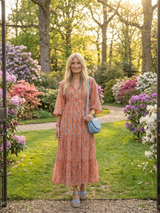 Amara | Geometric Print V Neck Tiered Midi Dress | The Bellemont Sisters Australia