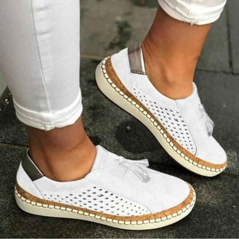 Arden | Orthoflex Slip-Ons – White | The Bellemont Sisters Australia