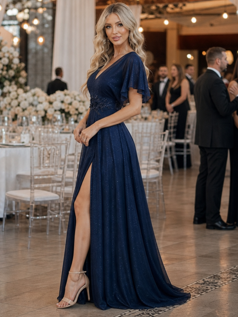 Orelia | Short Sleeve V Neck Flowing Maxi Dress | The Bellemont Sisters Australia