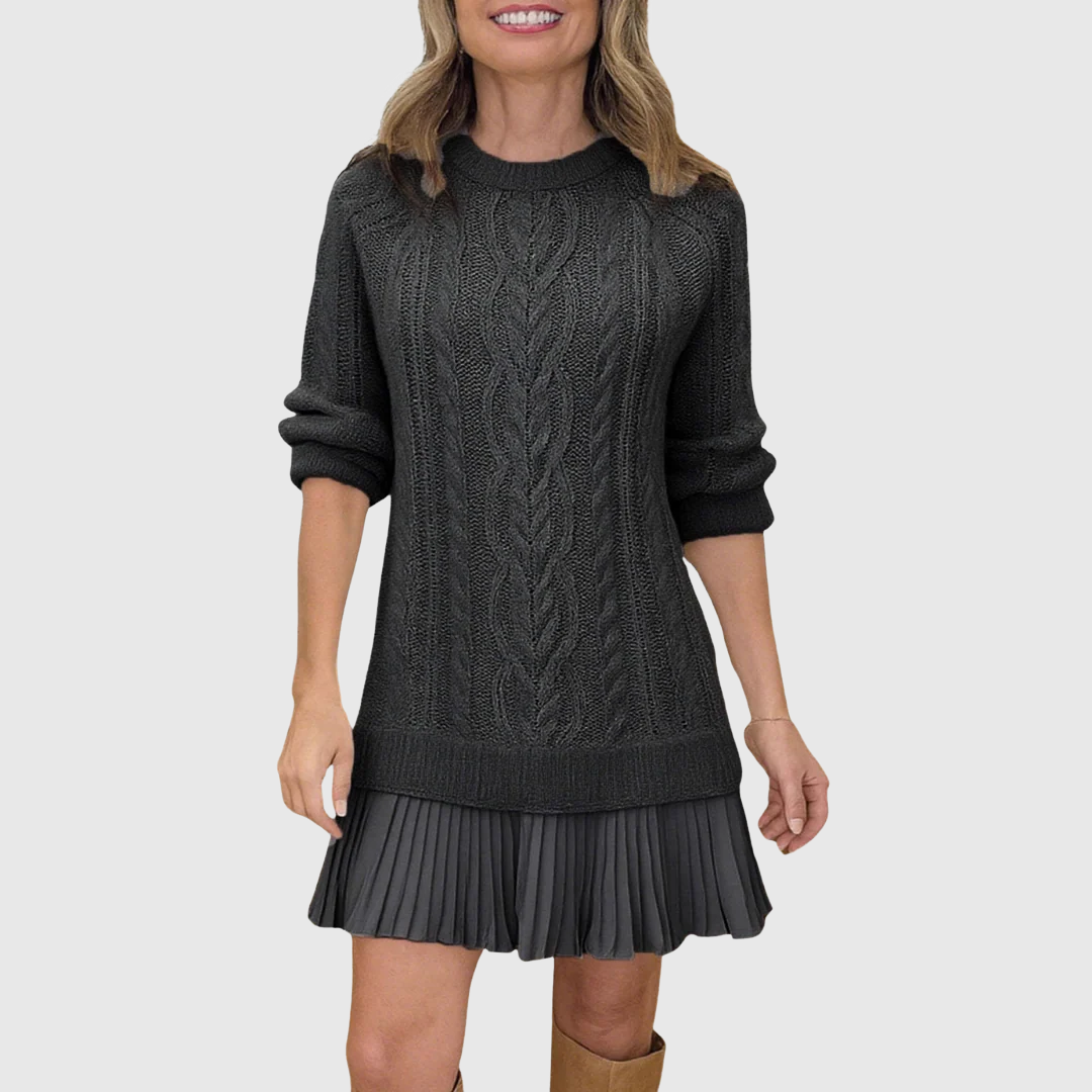 Eira | Classic Sweater Dress – Black | The Bellemont Sisters Australia