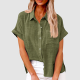 Carol™ Elegant Casual Blouse – Army Green | The Bellemont Sisters Australia