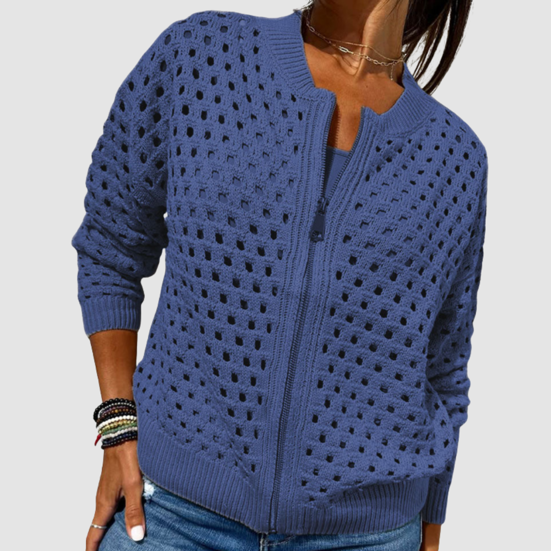 Desiree™ - Premium Knitted Cardigan – Blue | The Bellemont Sisters Australia