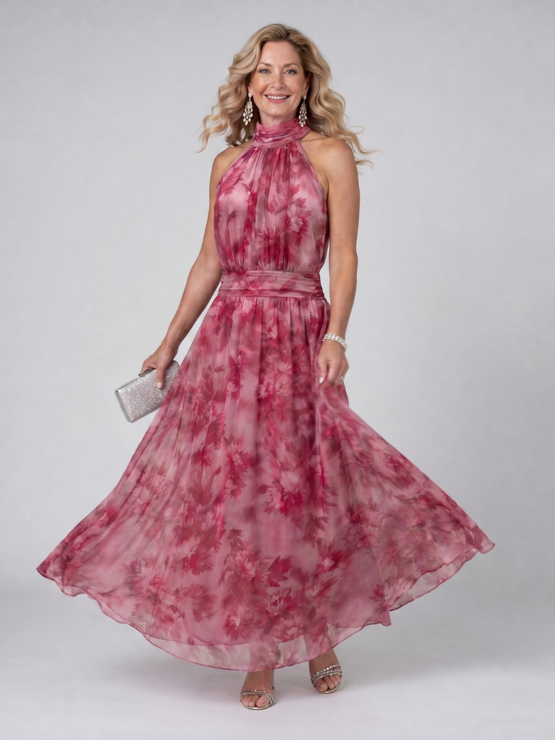 Avien™ Soft Halter Neck Midi Dress | The Bellemont Sisters Australia
