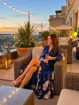Ziva | Pleated Sheer Sleeves Maxi Dress | The Bellemont Sisters Australia