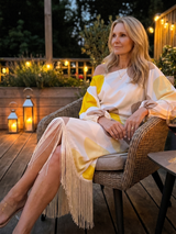 Koda | Abstract Print Fringe Hem Midi Dress | The Bellemont Sisters Australia