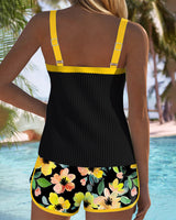 Federica - Ribbed Tankini Shorts Set | The Bellemont Sisters Australia