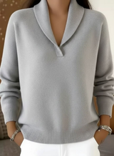 Harper Lane™ | V-Neck Sweater – Gray | The Bellemont Sisters Australia