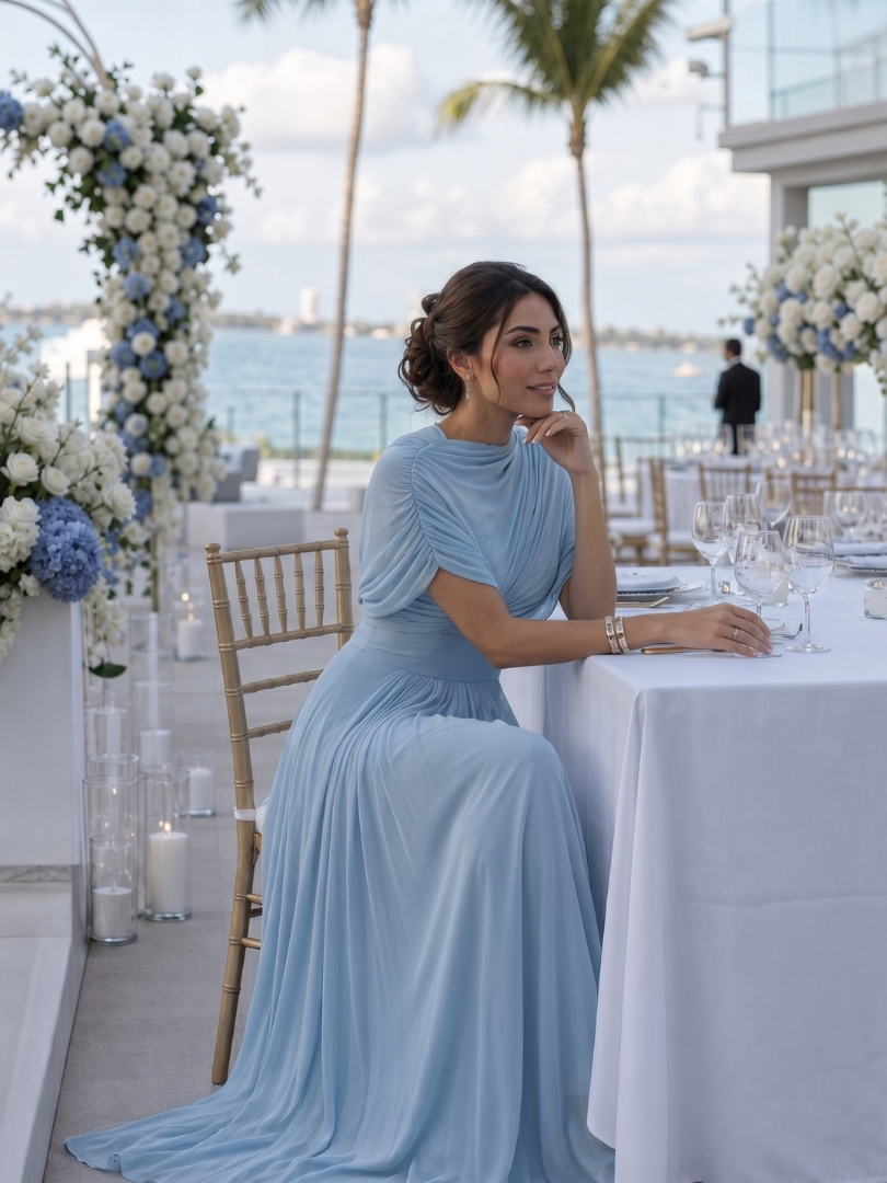 Thael | One Shoulder Draped Bodice Maxi Dress | The Bellemont Sisters Australia