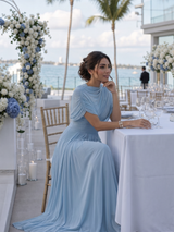 Thael | One Shoulder Draped Bodice Maxi Dress | The Bellemont Sisters Australia