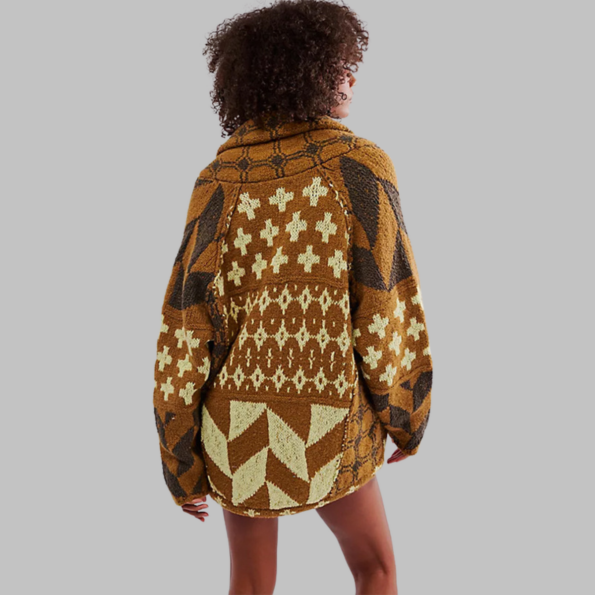 Evangelia | Elegant Cardigan – Brown | The Bellemont Sisters Australia