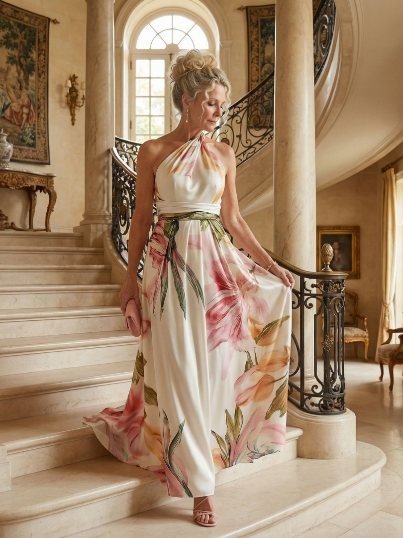 Amiel™ Light Floral Maxi Dress | The Bellemont Sisters Australia