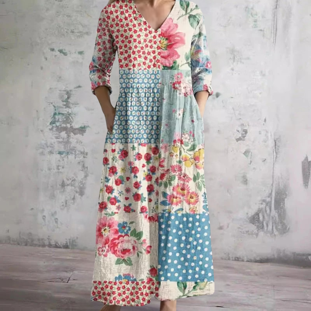 Rhonda™ | Floral Summer Dress – Patchwork | The Bellemont Sisters Australia