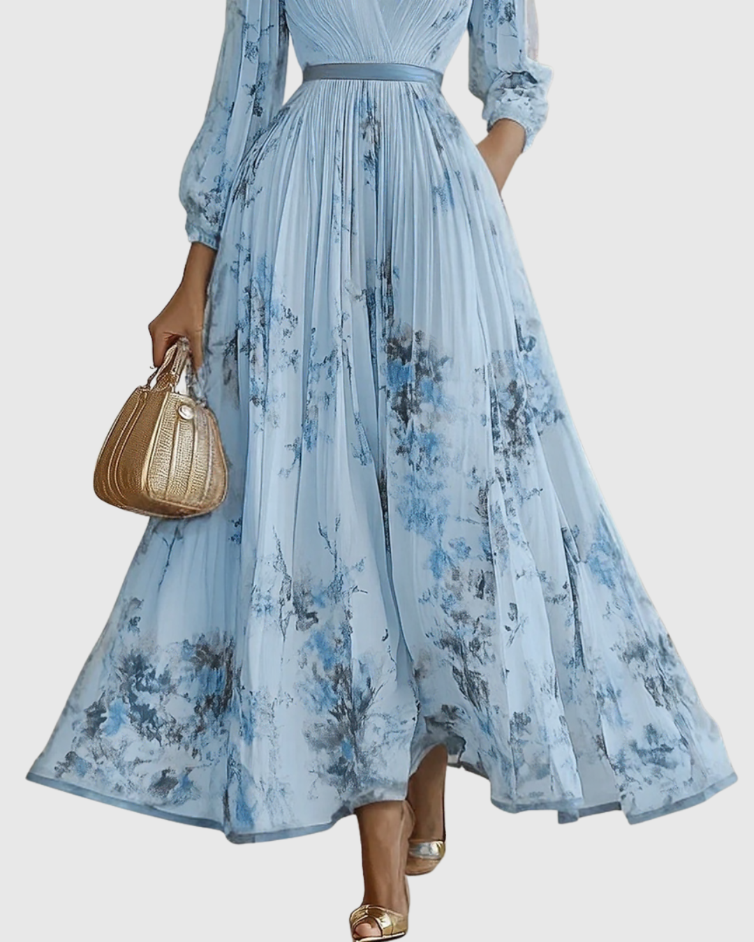 Rowella | Elegant Pleated Maxi Dress | The Bellemont Sisters Australia