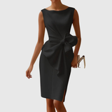Ainsley | Stylish Sleeveless Midi Dress – Black | The Bellemont Sisters Australia