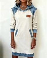 Lunariae – Casual Contrast Hoodie Dress | The Bellemont Sisters Australia