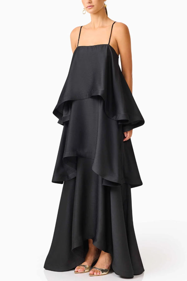 Mia | Women's Elegant Satin Open Back Maxi Dress | The Bellemont Sisters Australia