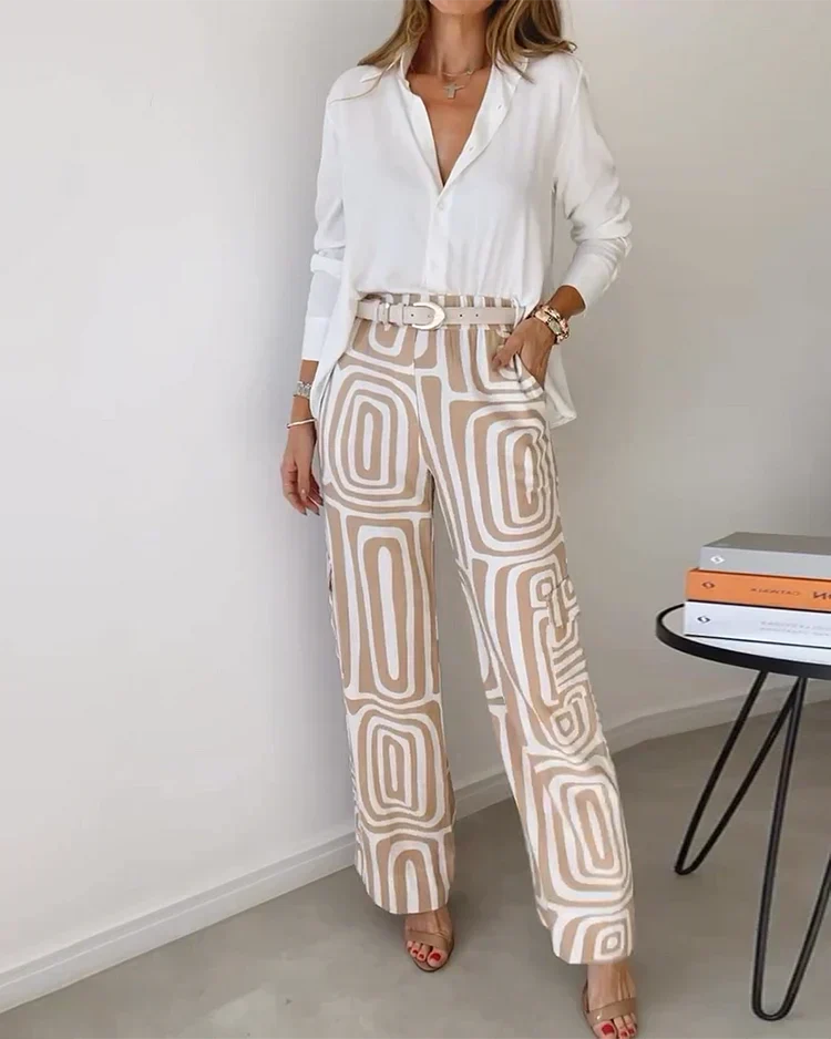 Kendra™ Elegant Two-Piece Set – Khaki | The Bellemont Sisters Australia