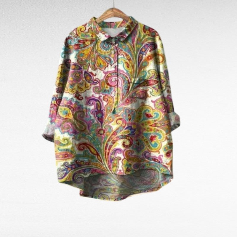 Adeline | Elegant Breezy Summer Blouse – Multicolor | The Bellemont Sisters Australia