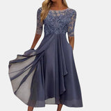 Rubi™ Elegant Lace Dress – Purple | The Bellemont Sisters Australia