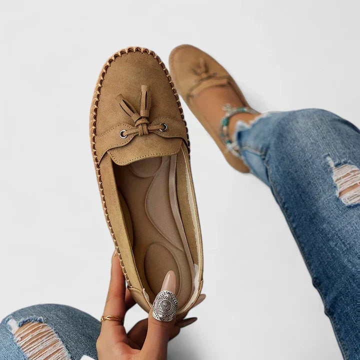 Emmaleigh - Comfortable Loafers – Caramel Brown | The Bellemont Sisters Australia