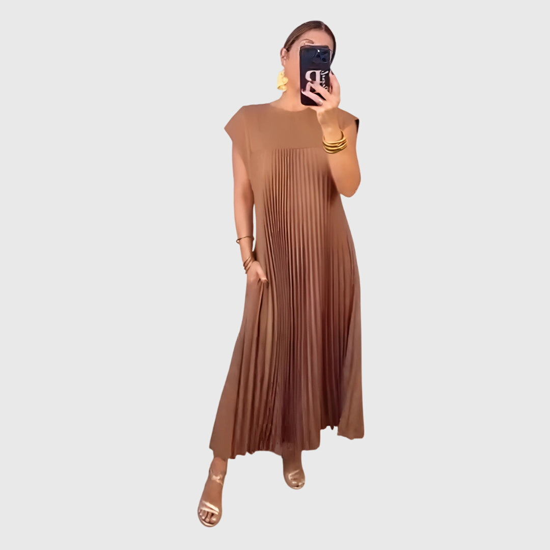 Mariana | Elegant Dress – Brown | The Bellemont Sisters Australia