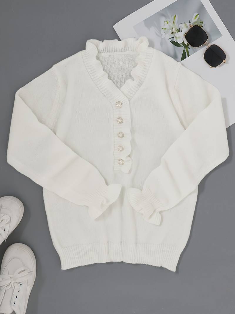 Darcey | Ruffle Blouse with Decorative Buttons for Women | The Bellemont Sisters Australia