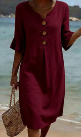Radmila™ | Textured Long Sleeve Dress – Bordeaux | The Bellemont Sisters Australia