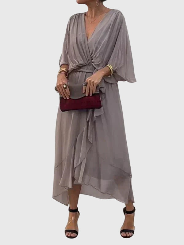Bethany | Elegant Dress – Gray | The Bellemont Sisters Australia