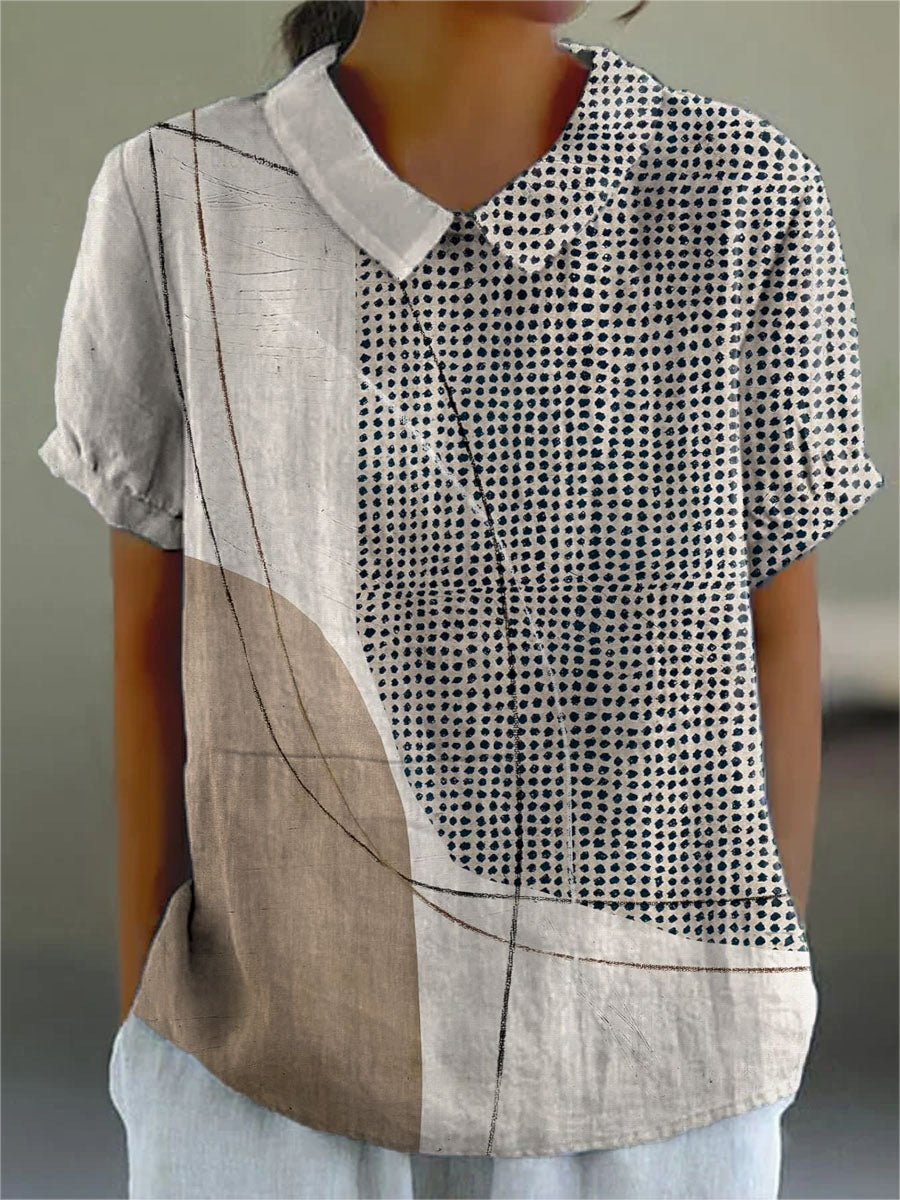 Lana | Shirt with Abstract Dots and Lines – Multicolor | The Bellemont Sisters Australia
