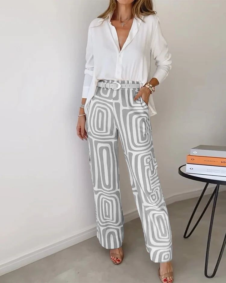 Kendra™ Elegant Two-Piece Set – Gray | The Bellemont Sisters Australia