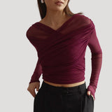 Claire | Women’s Spring Sheer Wrap Long-Sleeve Top | The Bellemont Sisters Australia