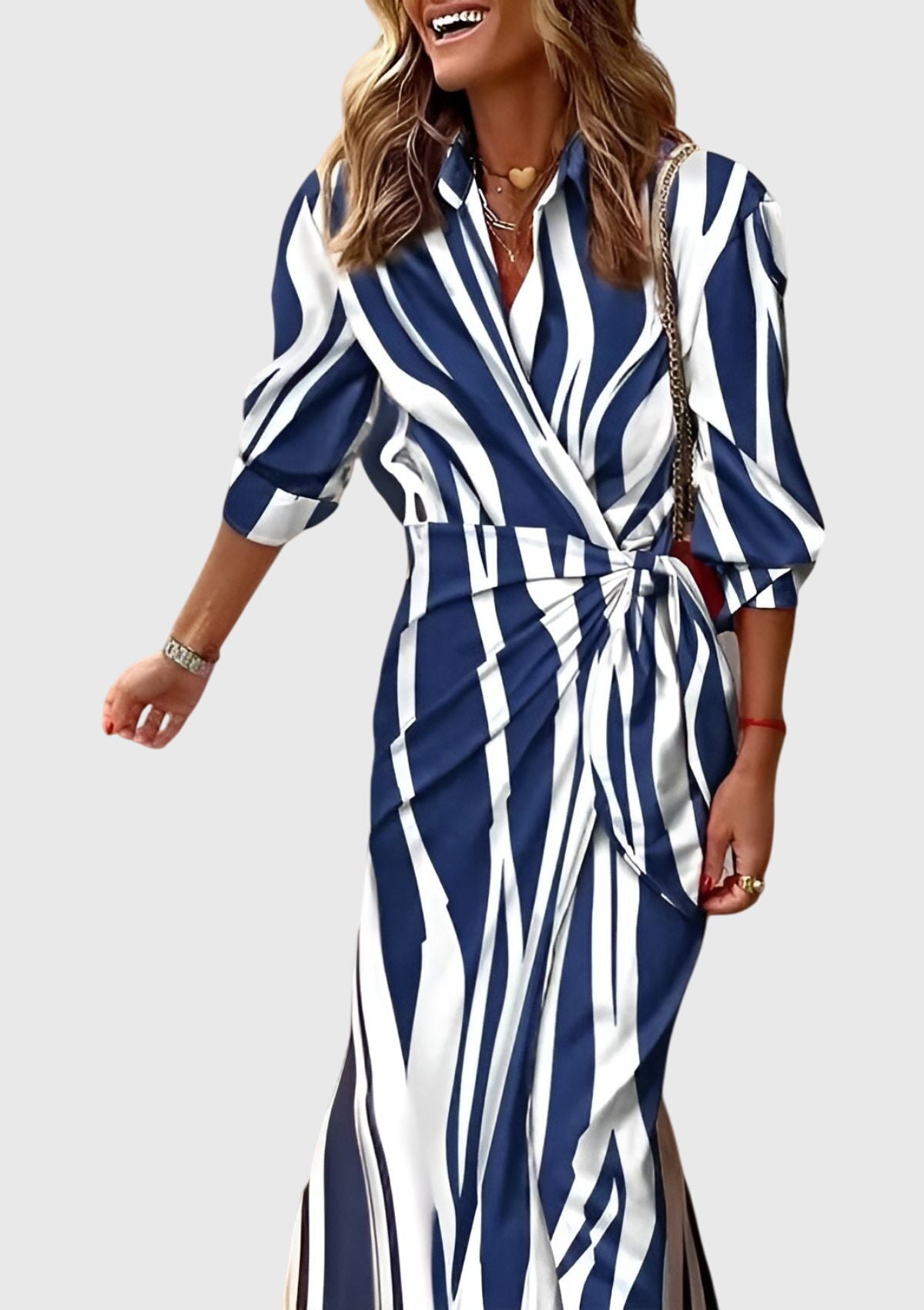 Everly | Elegant Wrap Dress With Print | The Bellemont Sisters Australia
