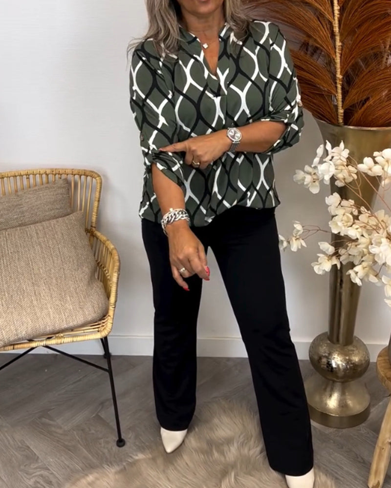 Meri™ Graphic Print Blouse | The Bellemont Sisters Australia