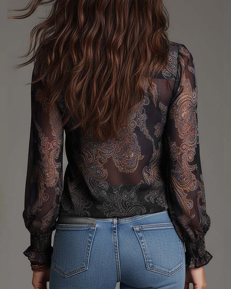Demi | Zip Ruffled Retro Blouse | The Bellemont Sisters Australia