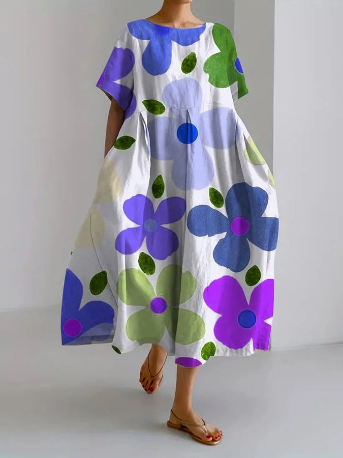 Eli floral summer dress – Blue | The Bellemont Sisters Australia