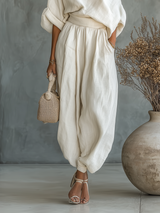 Lisa | Soft Off-Shoulder Top and Tapered Pants Set | The Bellemont Sisters Australia