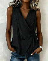 Brenda | Wide Strap Cross Top with Bow – Black | The Bellemont Sisters Australia