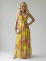 Isel | Soft Wrap Maxi Dress – Yellow | The Bellemont Sisters Australia