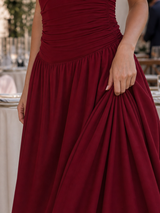 Zelene | Strapless Ruched Bodice Midi Dress | The Bellemont Sisters Australia