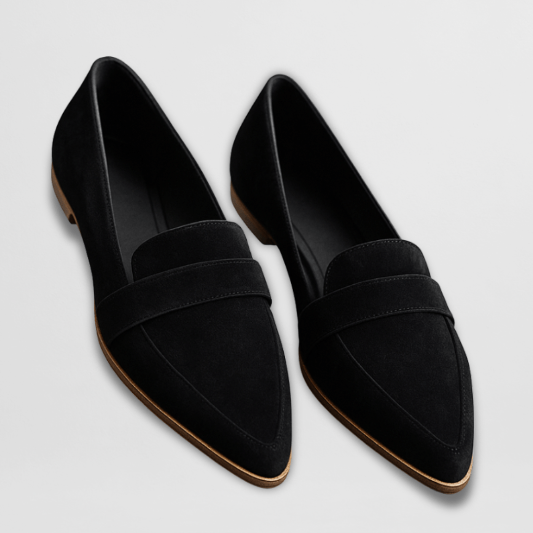 Helen | Orthopedic Soft Suede Loafers – Black | The Bellemont Sisters Australia
