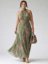 Mirelle | Gathered Halter Midi Dress | The Bellemont Sisters Australia