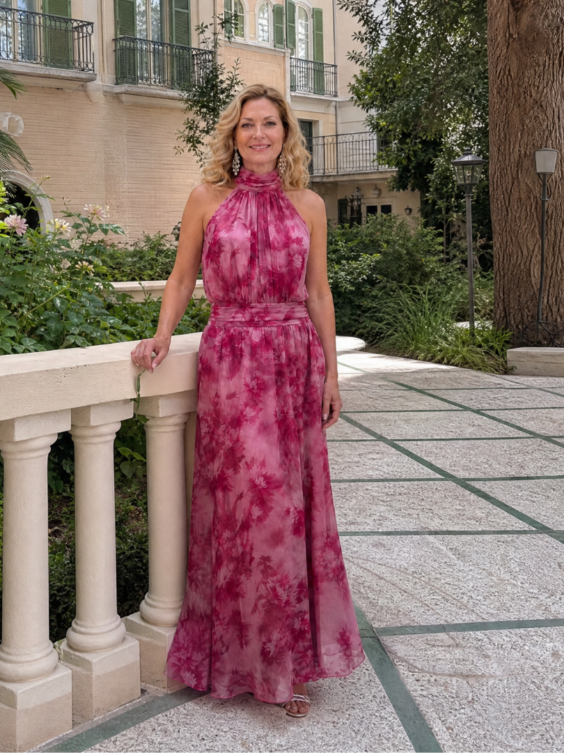 Avien™ Soft Halter Neck Midi Dress | The Bellemont Sisters Australia