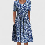 Olyverrah | Elegant Dress – Blue Floral | The Bellemont Sisters Australia