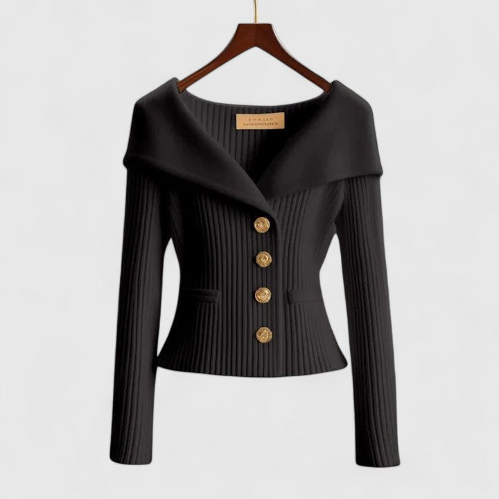 Avelora | Elegant Cardigan – Black | The Bellemont Sisters Australia
