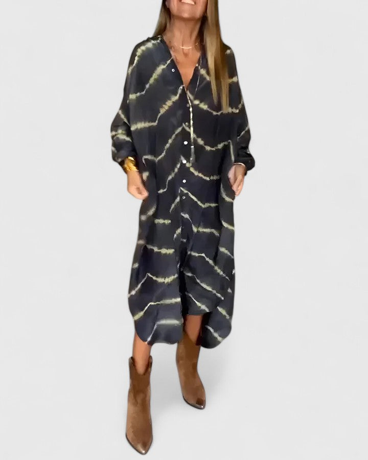 Amelie | Elegant Boho Striped Maxi Dress – Boho Striped | The Bellemont Sisters Australia
